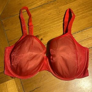 VS Red Shimmer Perfect Coverage Bra